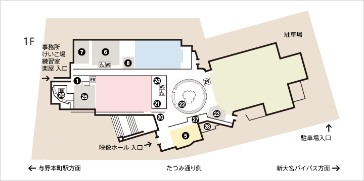 フロアマップ1階