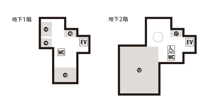 フロアマップ地下1.2階